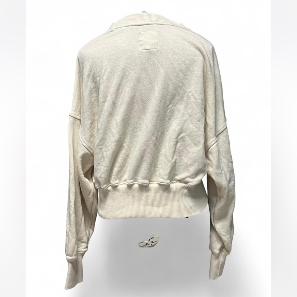 Aerie Cream Cropped Sweatshirt - Picture 2 of 5